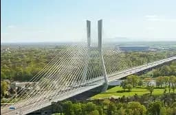 Modern cable stayed bridge